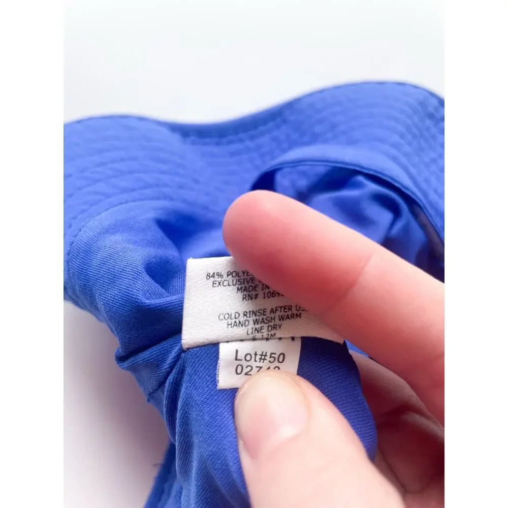 Baby Boy's Coolibar Blue Wide Brimmed Sun Bucket Hat UPF Protection 6-12 Months